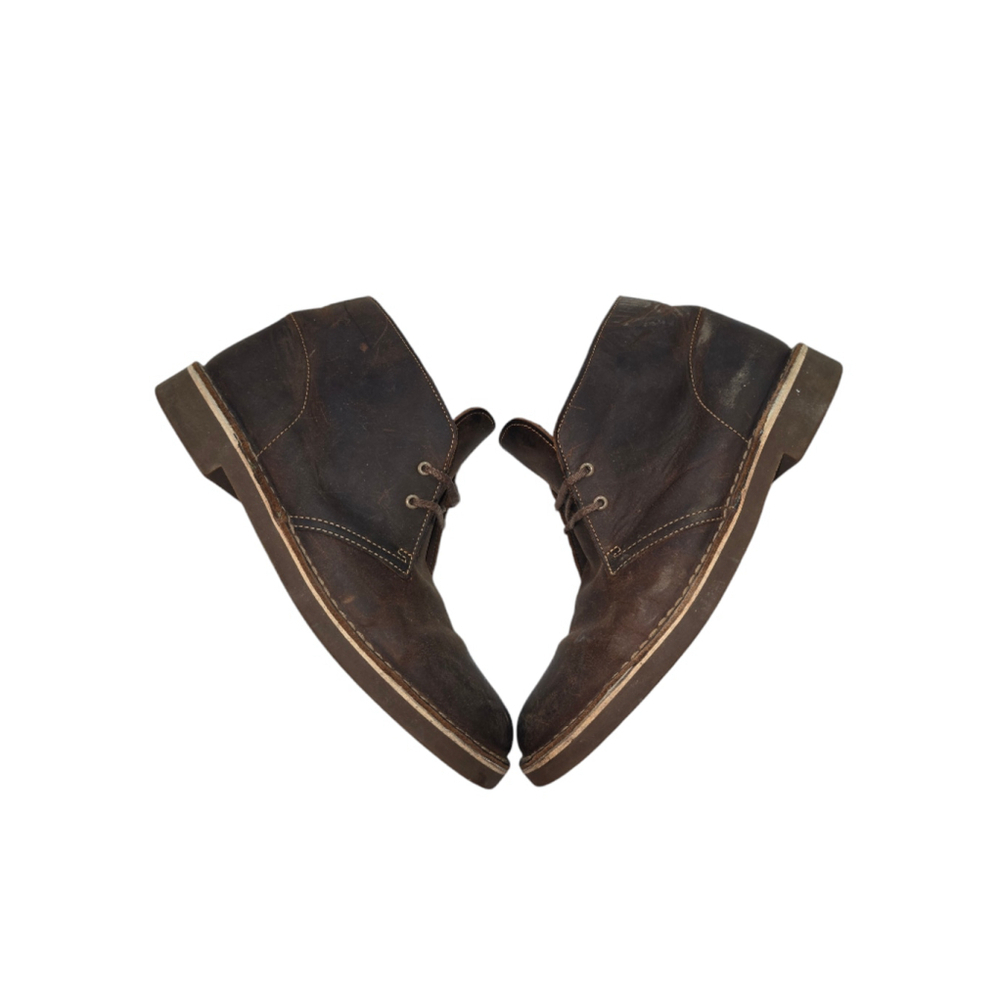 Clarks Dark Brown Leather Lace-Up Boots